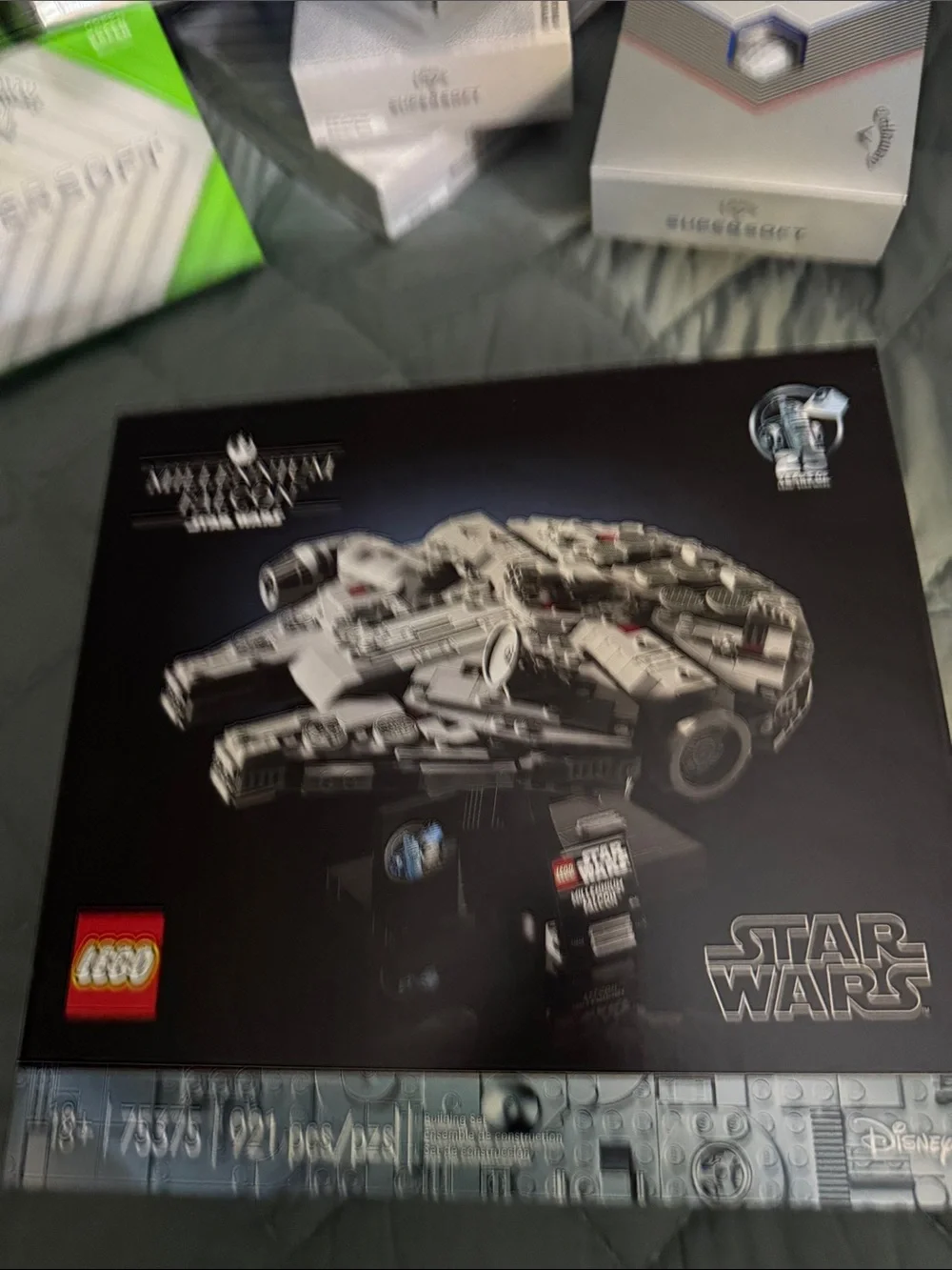 Lego Millennium Falcon Display Model - Gray, Black, White